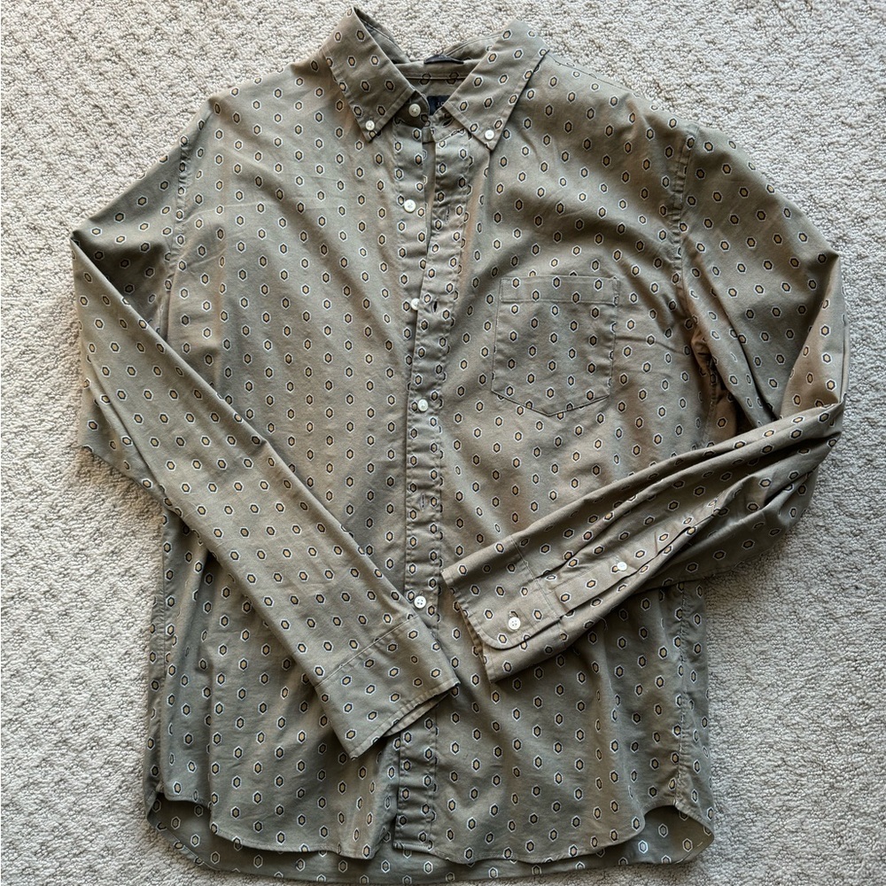 Men’s jcrew green long sleeve button down